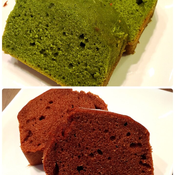 母の日♡父の日☆米粉の抹茶とココアのパウンドケーキ